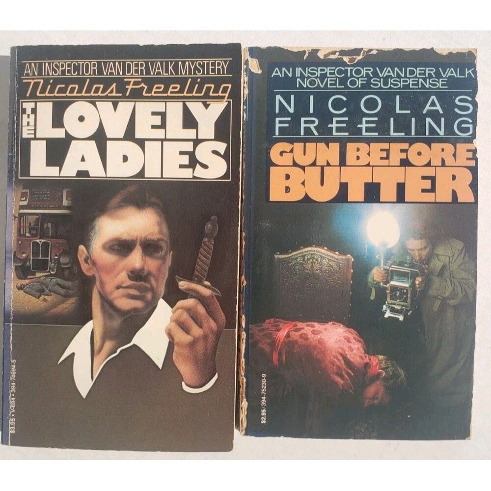 Lot Of 2 Gun Before Butter & The Lovely Lady Nicolas Freeling 1982 Vtg Books PB